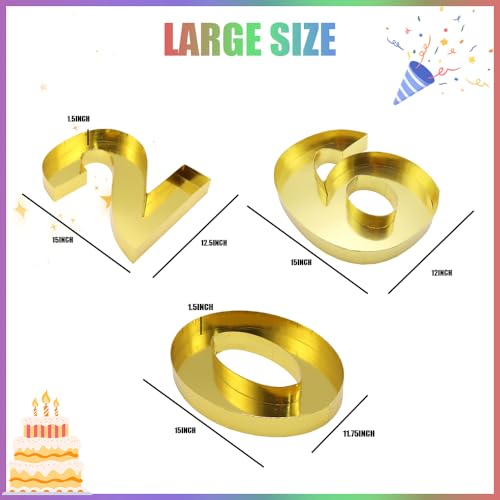 Image of 2026 Cardboard Number Fillable Charcuterie, New Year Graduation Centerpiece Decorations, Set of 4 (Gold, 15inch)