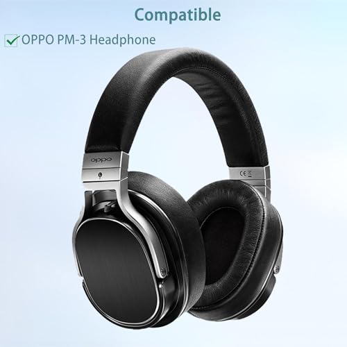 PM-3 Ear pads Replacement Compatible with OPPO PM-3 PM3 Headphone Earpads Cushion(Softer Leather/High Density Foam) - Image 2