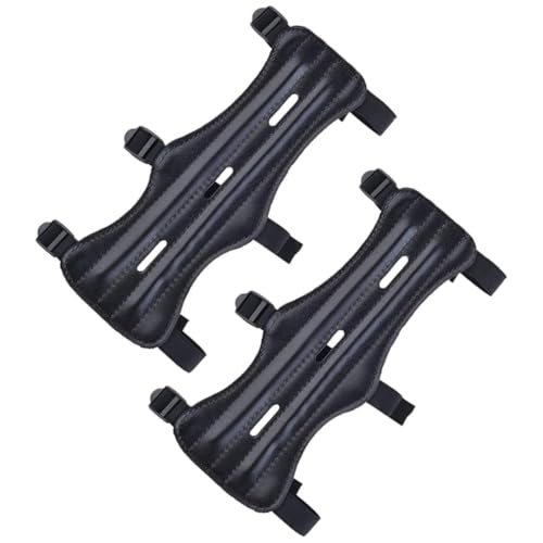 Bemonew Protector de antebrazo de Cuero para Tiro con Arco, 2 uds., con Correas Ajustables