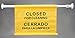 Door Barricade Sign, Black/Yellow, 14 in H