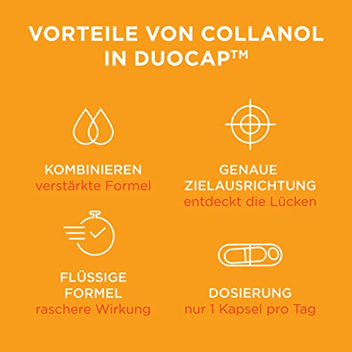 Collanol – Innovation in der Pflege gesunder Gelenke Flüssige Formel in einer Doppelkapsel 3D- Kollagen + Mizell-Extrakt von Curcumawurzeln 1 Kapsel/Tag. Laborgeprüft (20 Kapseln)
