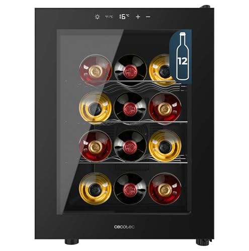 Cecotec Vinoteca 12 Botellas Bolero GrandSommelier 1255 CoolCrystal E. Estantes...