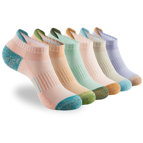 Image of ATBITER Women's Ankle Socks Cushioned Running Athletic No Show Socks-6Pairs | Ladies Low Cut Short Workout Gym Socks With Tab Non Slip for Yoga Pilates Casual Dress Flats Sneaker Shoe Size 6-8 /8-10 /10-12