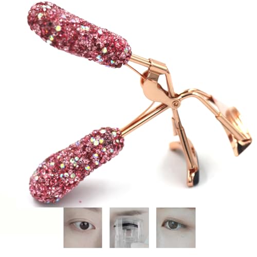 Cils droits ? Utilisez le recourbe-cils avec strass rose pour les courber