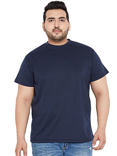 Image of Bigbanana Plus Size Men's Regular Fit Solid Round Neck Tshirt