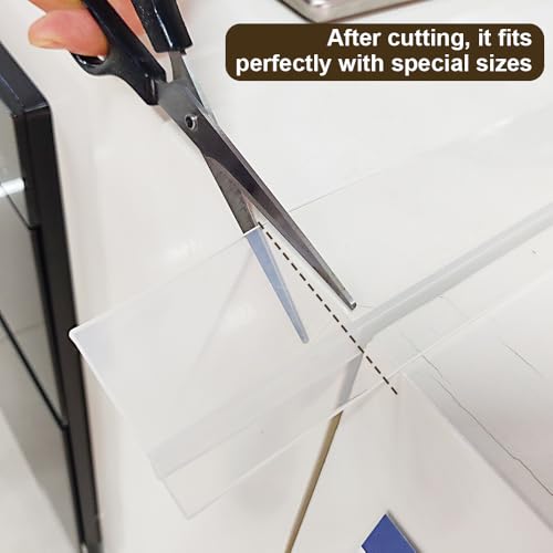 Image of Silicone Kitchen Stove Counter Gap Covers - 21 Inch Gap Filler 2 Pack Clear