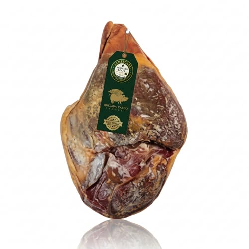 Quesada Carpio Jamón Serrano Deshuesado, Cerdo Landrace Large White 100%, Curación 18-24 Meses, Calidad Gourmet, 5-6 kg, Corte en V