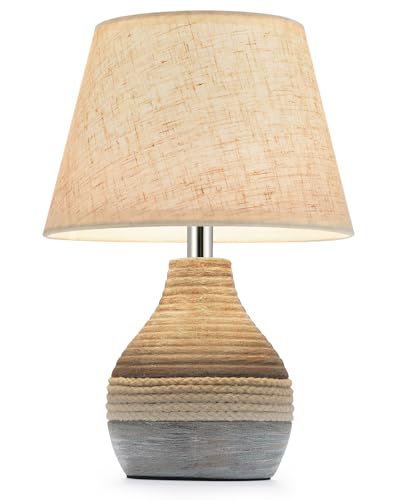 INTELIVE 10 H Small Rechargeable Cordless Ceramic Table Lamp Coastal