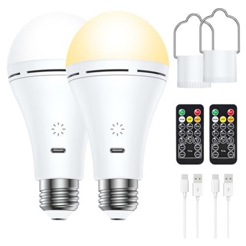 Hipzeepo Lampadina LED Smart 3 Colori USB 9W Dimmerabile E27 2 Pezzi 3000K-6000K per Soggiorno Camera da Letto