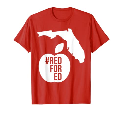rojo para ed florida Apoyo al Profesor Camiseta