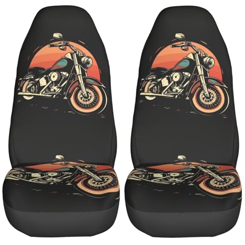 Couverture couvre sieges lot de 2 universelle style moto vintage