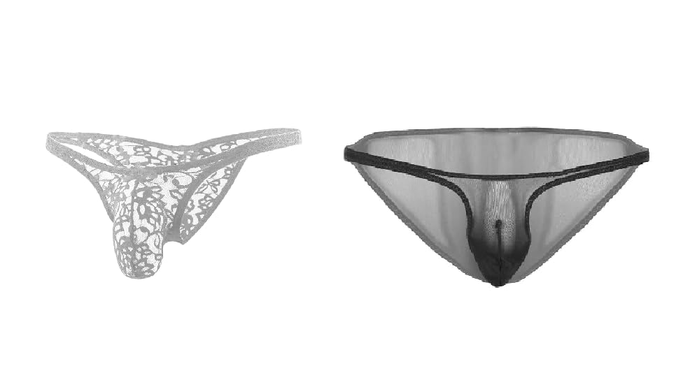 xenza Men's Transparent Underwear | G-String Design | Lightweight & Breathable | Night Innerwear Pack of 2-picture-44