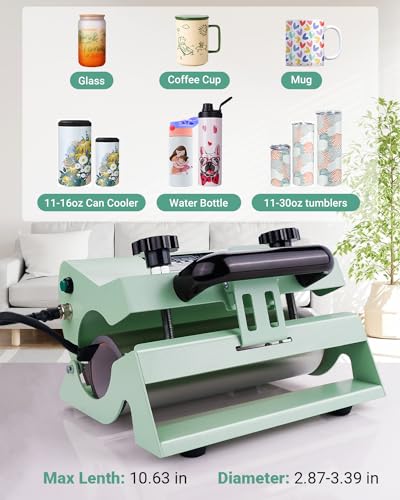 Go2Craft Tumbler Heat Press Machine, Go2Craft Portable Mug Press Machine For 11-30Oz Straight Sublimation Blanks Mug Glass Jar Can thumb #3