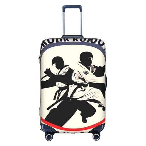 Taekwondo Design print Luggage cover, suitcase protector, elasticated protective sleeve, fits 18-32 inch suitcases