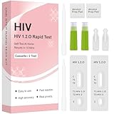 2x HIV-Schnelltest – Selbsttest für zuhause zum Nachweis von HIV-1, HIV-2 und Subtyp O – Ergebnis in 10 Minuten