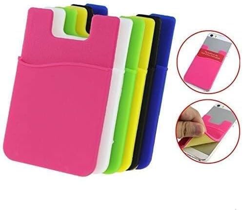 Black Adhesive Sticker Back Cover Card Holder Case Pouch for Cell Phone Soft Comfortable Phone Credit Card Holder - Nice and Professional Cell Phone Sleeves