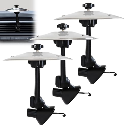 Auto Trommel Lüftungsschlitz, 3 Stück Auto Crash Becken Lüftungsschlitz, Mini Trommel Crash Clip für Schlagzeuger & Musikliebhaber – Fahrzeug-Deko & Fahrunterhaltung (für Alle Arten von Autos)