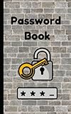 Password Book: Alphabetical Internet Username & Password Log Book Organizer Small Format