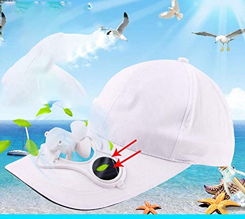 AIAIⓇ Fan den Hut Solarbetriebene Kappe, Golfkappe mit Solarventilator, Kappe mit Ventilator, Sommer Outdoor Solar Solar Hutkappe, Cooler Ventilator
