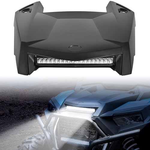 SAUTVS Turbo Hood Scoop with LED Spotlight for RZR XP 1000/TURBO 19-23, Hood Scoop with LED Auxiliary Lamp Accent Light Kit for Polaris RZR XP 1000/TURBO S 4 2019-2023 Accessories