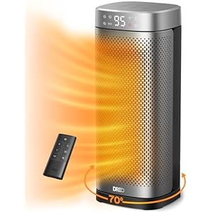 Dreo Space Heaters for Indoor Use, 1500W Fast Heating Portable Heaters with Remote, Large PTC Ceramic Electric for Bedroom, 12H Timer, 70° Oscillation, Overheat Protection, Safety Heat for Home Office