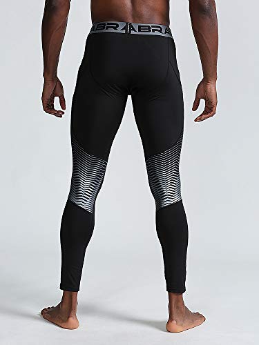 Ajcoflt Calças de compressão masculina respirável elástica de secagem rápida collants de treino espo