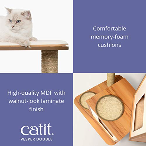 Vesper Cat Tree doble color nogal 52048 miniatura 5