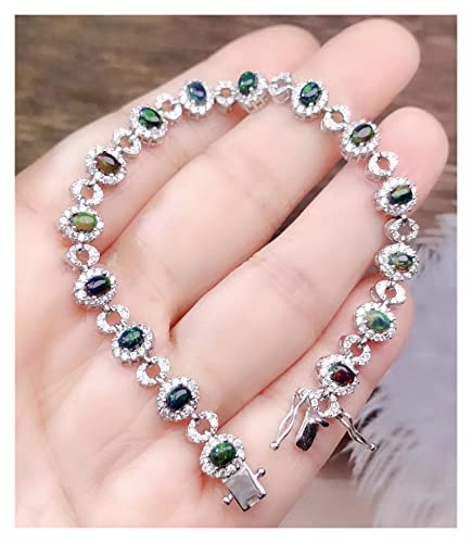 Bracelet opale naturelle véritable bijoux 925 cadeau mariage femme - 5
