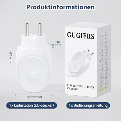 Ladegerät für Oral B Ladestation Steckdose, Kabelloses Ladegerät Zahnbürste – Ansicht 6