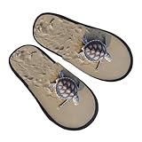 Zapatillas Estar Por Casa Playa De Arena De Tortugas Marinas Zapatilla Adulto Pantufla Hombre Y Mujer Pantuflas De Algodón Para Para El Hogar Dormitorio Spa L