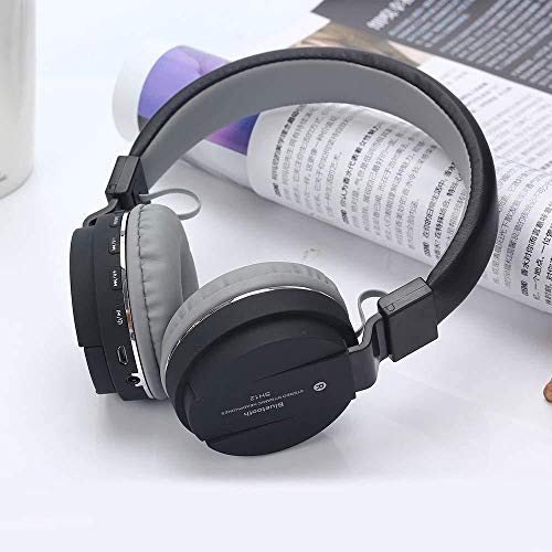 Image of On Ear Headphones Wireless /Bluetooth Headphone SH-12 Crystal Clear Sound Deep Bass Support FM and SD Card Slot with Music and Calling Controls Adjustable Pads for Small and Big Head