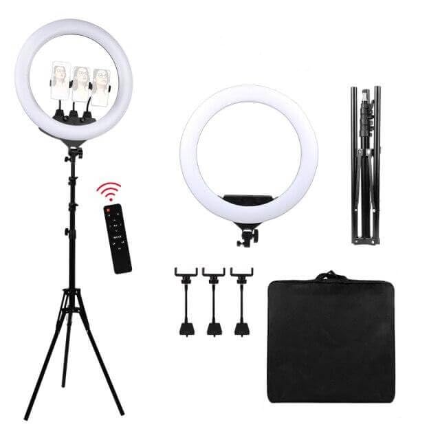 Anneau lumineux de 56 cm Luminate pour supprimer les ombres sur vos vidéos et photos