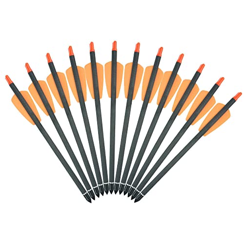 E5E10 12Pcs Crossbow Arrows Bolts 7.5" 15" Carbon Arrows Crossbow Bolts Mini Bow Hunting (7.5Inch) #TOP4