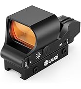 UUQ 1x28x40mm Red Dot Sight Reflex Sight, Red Dot Optics, 4 Adjustable Reticles Sight for 20mm Pi...
