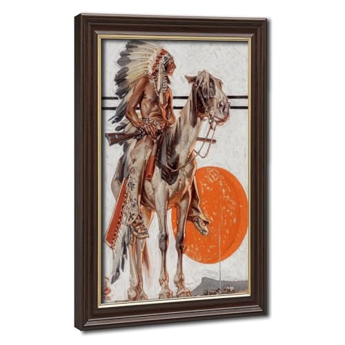 Toile indienne J C Leyendecker déco murale bureau affiche suspendue 20x30