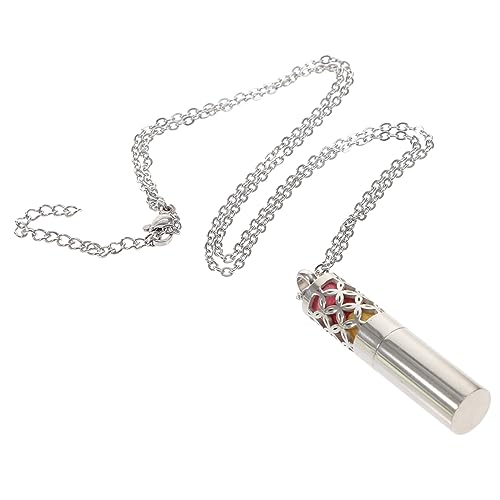 ANDRESLAD 3pcs Stainless Steel Perfume Bottle Pendant Essential Oil Aromatherapy Necklace Cotton Pads Locket Necklaces for Women Men Friends Mom Sister Aunt Christmas Valentine's Day