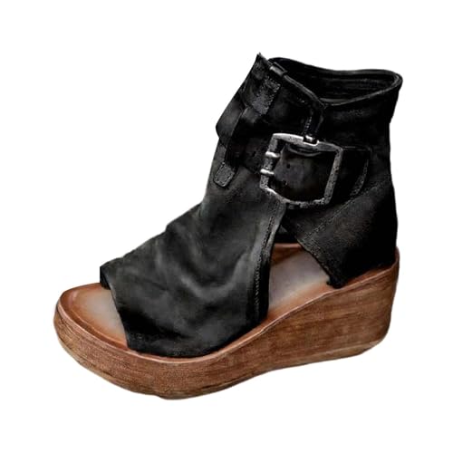 Sandalias de plataforma con tacón alto y tira trasera abierta para mayor comodidad