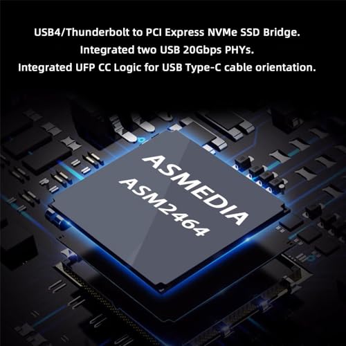 Enclosure USB-C 40Gbps para SSD NVME M-Key ASM2464 miniatura 4