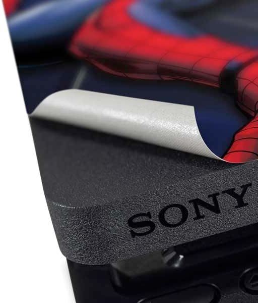 Skinit Decal Gaming Skin Compatible with PS4 Pro Bundle - Officially Licensed Marvel Spiderman Crawling Spiderman Design