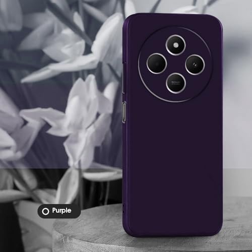 Image of Back Cover for Mi Redmi A4 5G | Full Camera Protection | Premium Liquid Silicon Case | Flexible Bumper Case for Mi Redmi A4 5G / 14C 5G / 14R 5G / Poco C75 5G / M7 5G (Purple)