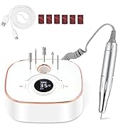 Nail Drill 35000RPM, Electric Nail Files Professional Electric Nail Drill for Acrylic Nails Gel N...