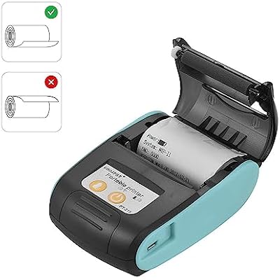 PT-210 Portable Thermal Printer Handheld 58mm Receipt Printer for Retail Stores Restaurants Factories Logistics, 10 Paper Rolls
