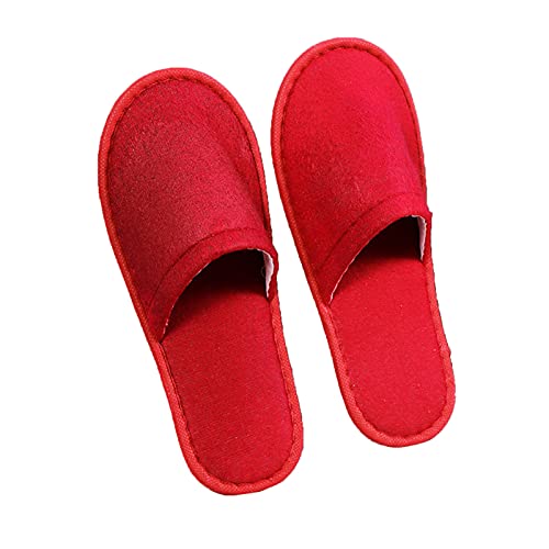 10 Paires De Pantoufles De Maison À Bout Fermé Antidérapantes Pantoufles D'hôtel Jetables Pour Hommes Pantoufles De Maison Réutilisables En Coton Doux Et Épais Convient Pour Les Voyages Et La Maison Cover