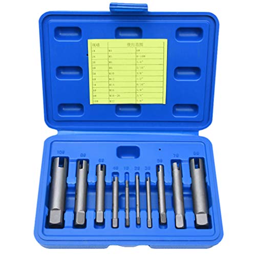 Conjunto de 10 peças de extrator de parafusos danificados Doitool para conjunto de remoção de parafu