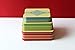 Tesori: Three Nesting Keepsake Tins (stacking red, green and blue decorative tins, for kitchen, desktop, home storage and organization)