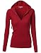Xpril Women's Basic Slim Fit Lightweight Zipper Drawstring Hooded Jackets