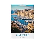 KmoNo Marseille Frankreich Vintage Reiseposter 20 x 30 cm 