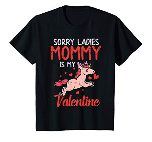 Bambino Sorry Ladies Mommy Valentine Unicorn Valentines Day Boy Gift Maglietta