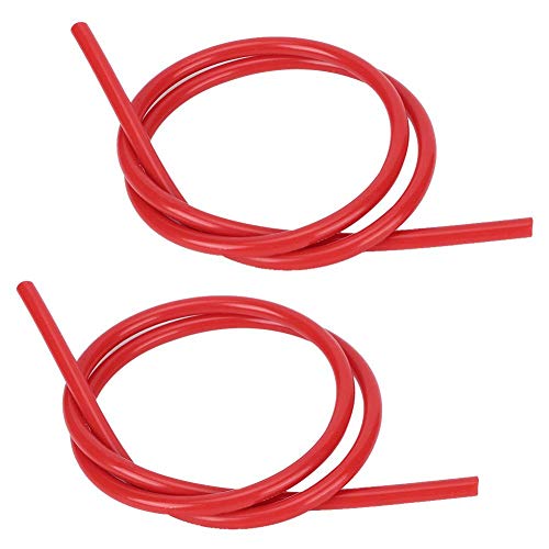 Fil d'allumage de bougie d'allumage, fil d'allumage 2Pcs Fil d'allumage de noyau de carbure de silicium de silicone de 8mm (1M)[rouge]