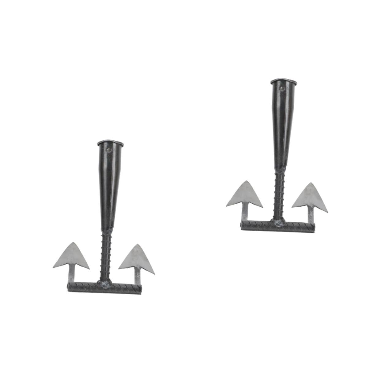BESPORTBLE 2 Piezas Azada Triangular Césped Herramienta Manual De Trabajo Pesado Azada De Invernadero Arar La Azada Cabeza De Azada De Jardinería Azada De Mano del Parque Silver Acero Carbono